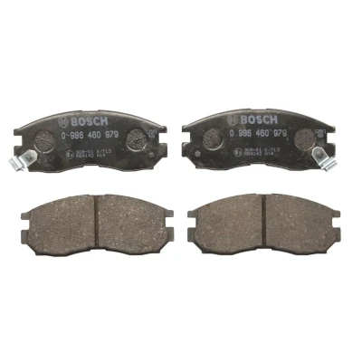 Abbildung von BOSCH 0 986 460 979 Bremsbelagsatz Low Metallic mit akustischer Verschleißwarnung MITSUBISHI: GALANT 6, ECLIPSE 1, Space Runner I, HYUNDAI: Santamo