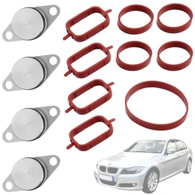 Abbildung von Twowinds Entstörungssatz 4 Eingangsventile (22mm) + 9 Dichtungen. Vermeiden Sie Motorausfälle E87 E46 E90 E39 E60 E61 E65 E83 E53 Swirl Flap