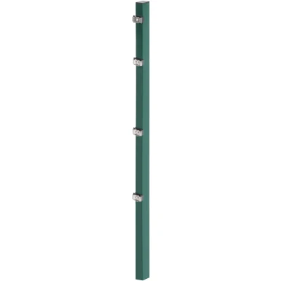 Abbildung von Alberts Zaunpfosten, 60x40 mm für Doppelstabmattenzaun, 120 cm, mit Klemmlaschenbefestigung
