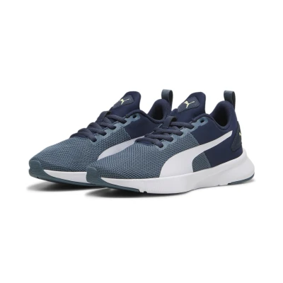 Abbildung von Puma Flyer Runner JR Unisex Laufschuh Neutral für Kinder, Größe: 35.5, Club navy gray skies white Schuhe