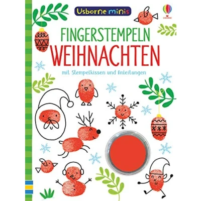 Abbildung von Usborne Minis Fingerstempeln: Weihnachten: mit Stempelkissen und Anleitungen (Usborne Reihe)