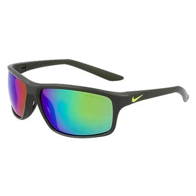 Abbildung von Nike Sun Unisex Adrenaline 22 Sonnenbrille, Matte Sequoia/Atomic Green Brown with Mirror, Einheitsgröße
