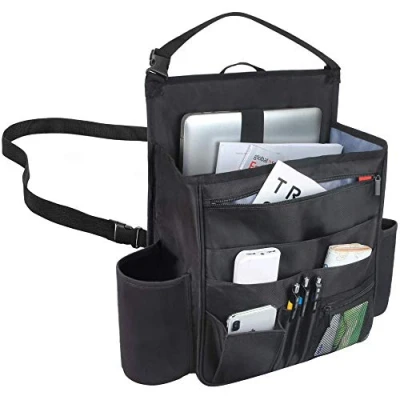 Abbildung von Luxja Auto Rücksitz Organizer, Autositz Aufbewahrung Rücksitz, Vordersitz Organizer mit Laptop und Tabletten Lagerung, schwarz