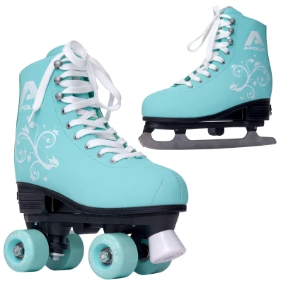 Abbildung von Apollo Superskate 2 in 1, Multiskates, Rollschuhe &amp; Schlittschuhe für Damen und Kinder, Skates 3 Größen, über 4 Schuhgrößen verstellbar, Schlittschuh mit Rollerskates