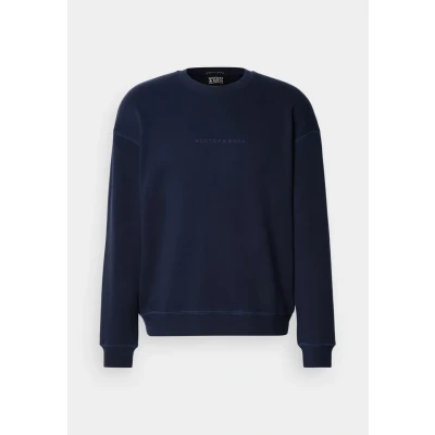 Abbildung von Scotch &amp; Soda Herren Essential Badge Logo Crewneck Sweatshirt, Sky Captain, L