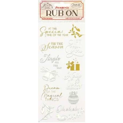 Abbildung von Stamperia Create Happiness Christmas Rub On 4x8,5 Inch Bells (DFLRB45) (DISCONTINUED)