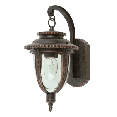 Abbildung von Elstead Lighting STL2 M WB Wandleuchte St Louis 1xE27 Bronze verwittert H:40cm L:23cm B:18,5cm IP44