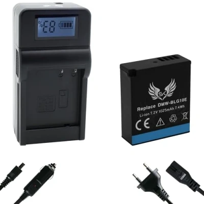 Abbildung von SK Akku Ersatz für Panasonic DMW BLG10 / BLG10E 1025mAh + Speed Charger DMC GF6 GX7 GX80 BLE9 BLE9E CS BLG10MC