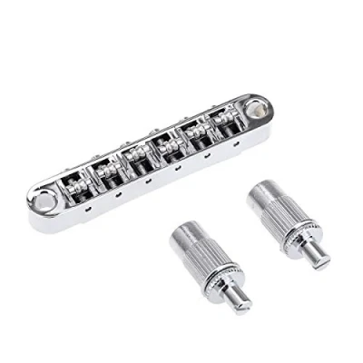 Abbildung von Musiclily Pro 52mm Roller Sattel Brücke Tune O Matic Steg für Les Paul SG Style E Gitarre, Chrom