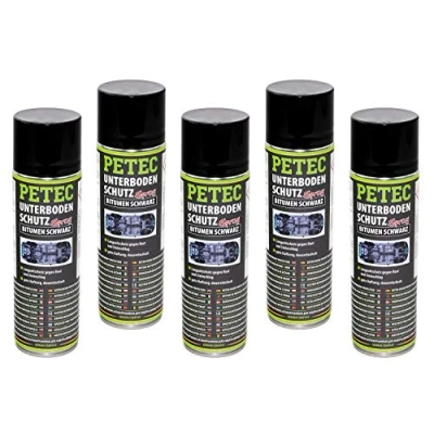 Abbildung von 5x PETEC 73150 Unterbodenschutz Bitumen Schwarz Spray 500ml Langzeitschutz