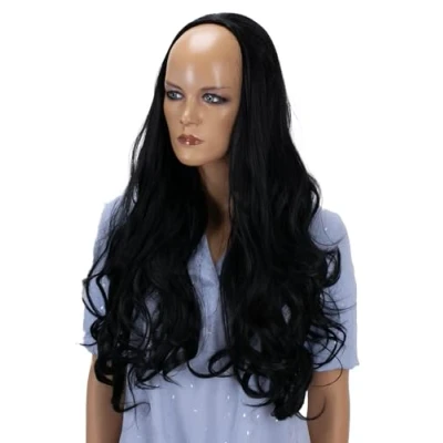 Abbildung von CAISHA Halbperücke Voluminös Langhaar Cosplay Fashion Wig Gewellt Schwarz PH107