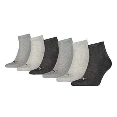 Abbildung von Puma Quarter Plain ECOM Unisex 6 PACK Sportsocken, Größe: 39 42, Grey combo