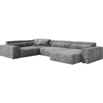 Abbildung von DELIFE Big Sofa Sirpio, XL Mikrofaser Taupe 360x260 cm Recamiere variabel