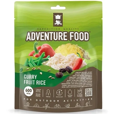 Abbildung von Trekkingnahrung Curry Reis Outdoor Mahlzeit Outdoornahrung Notration Vegetarisch