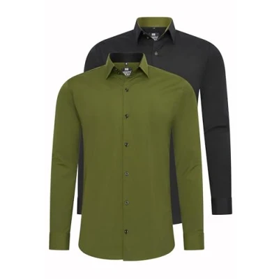Abbildung von Rusty Neal 2 PACK Hemd, Herren, Größe: XXL, Khaki/schwarz