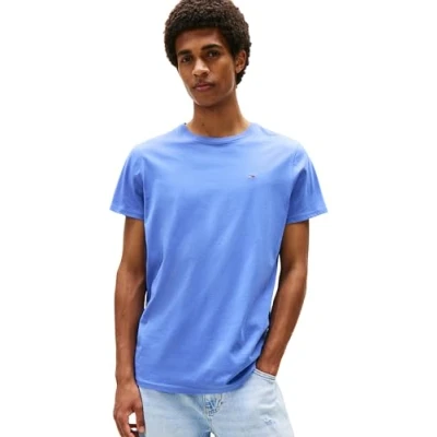 Abbildung von Tommy Jeans Herren T Shirt Kurzarm Original Slim Fit, Blau (Soft Sapphire), XS