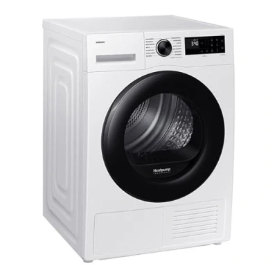 Abbildung von Samsung Wärmepumpentrockner, 9 kg, EEK: A+++, AI Wäschetrockner mit WiFi SmartThings App, LED Display, Hygiene Programm, Air Refresh, Knitterschutz, Weiß, DV90DG52A0ABEG