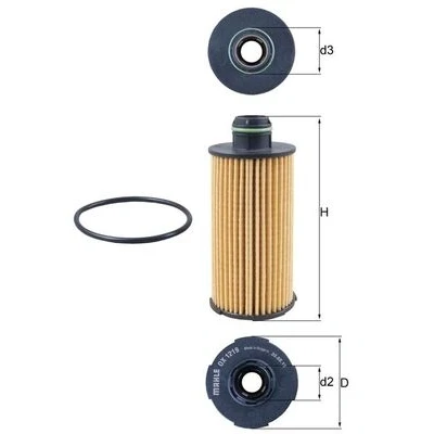 Abbildung von MAHLE ORIGINAL OX 1219D Ölfilter Filtereinsatz ALFA ROMEO: Giulia Limousine, Stelvio