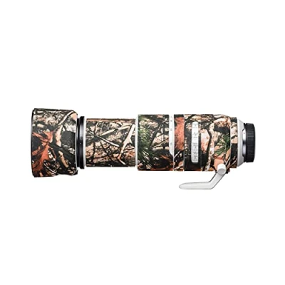 Abbildung von easyCover Lens Oak Objektivschutz Schutz für Ihr Kameraobjektiv Geeignet Canon RF 100 500mm F4.5 7.1L is USM Wald Camouflage