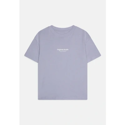 Abbildung von Jack &amp; Jones Junior Jorvesterbro SS CREW NECK NOOS Tshirt print, Herren, Größe: 176, Cosmic sky