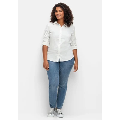 Abbildung von Sheego Stretch Jeans Slim Fit, Damen, Größe: 42, Blue denim