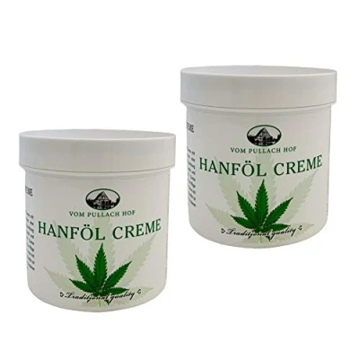 Abbildung von Iloda® 2x 250ml Hanföl Creme vom Pullach Hof, Hanfcreme, Hanfbalsam, Hanf creme, mit reinem für geschmeidig weiche Haut