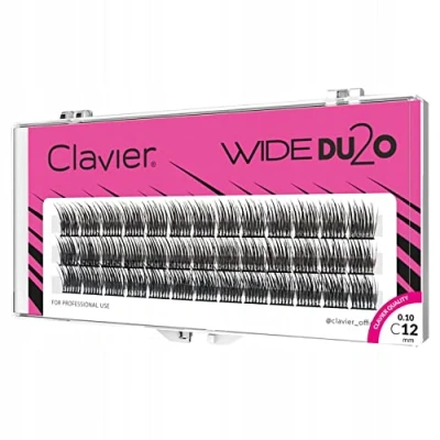 Abbildung von Clavier Künstliche Wimpern in Büscheln WIDE Du2o einem Büschel Verschiedene Längen von 8 bis 14 mm Ultravolumen, für einen perfekten Look (12mm)