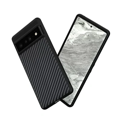Abbildung von RhinoShield Case kompatibel mit [Google Pixel 6 Pro] SolidSuit Stoßdämpfende &amp; schlanke Schutzhülle Premium Finish 3.5 Meter Fallschutz Karbonfaser Textur