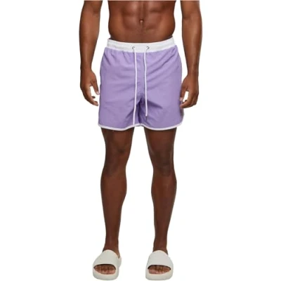 Abbildung von Urban Classics Retro Badeshorts, Herren, Größe: Large, Lavender white