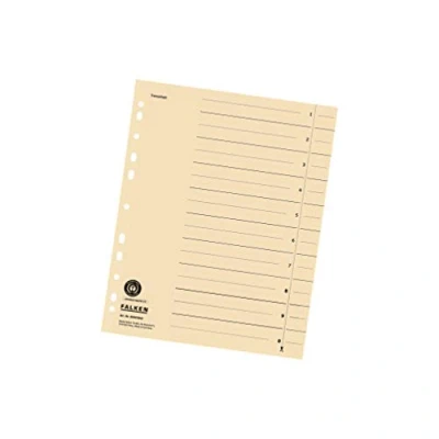 Abbildung von 100 Trennblätter 80001845 DIN A4, 24x30cm, lochverstärkt, 180g/m² Karton, chamois