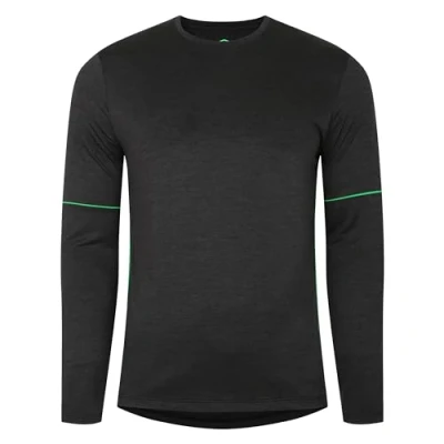 Abbildung von Umbro Herren Pro Training Ls Poly Tee T Shirt, Black Marl/Anden Tukan, L