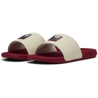 Abbildung von PUMA Unisex COOL CAT 2.0 GREENSIDE Schiebe Sandalen, Alpine Snow Dark Crimson, 46 EU