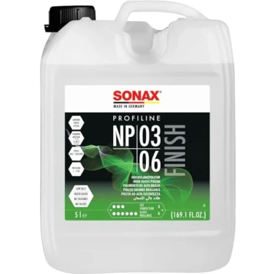 Abbildung von SONAX PROFILINE NP 03 06 (5 Liter) zum professionellen Polieren von matten und verkratzten Lacken, silikonfrei Art Nr. 02085000