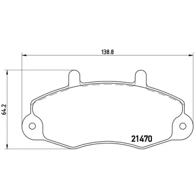 Abbildung von BREMBO P 24 049 Bremsbelagsatz mit akustischer Verschleißwarnung ohne Zubehör FORD: Transit Mk4 Pritsche/Fahrgestell, Bus
