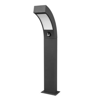 Abbildung von Lucande LED Sockelleuchte Lennik, Sensor, 60 cm, anthrazit