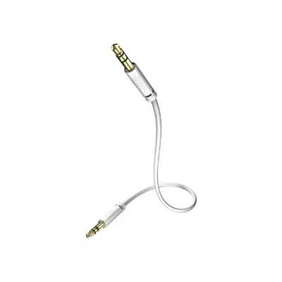 Abbildung von inakustik 003101005 Star 3,5mm Klinkenkabel Für den Anschluss vom Smartphones, Tablets oder PC an HiFi Verstärker 0,5m in Weiß Separater Folienschirm gegen äußere Störeinflüsse