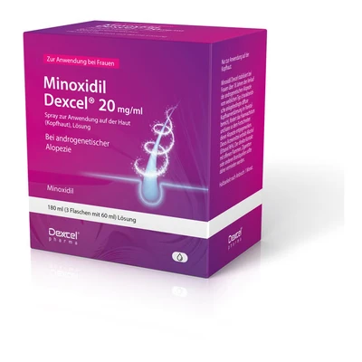 Abbildung von Minoxidil Dexcel 20 Mg/ml Spray Z.anw.a.d.kopfhaut 180 ml
