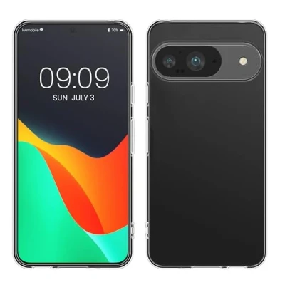 Abbildung von kwmobile Hülle kompatibel mit Google Pixel 9 Silikon Handyhülle Transparent Handy Case in