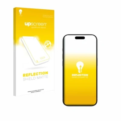 Abbildung von upscreen Entspiegelungs Schutzfolie für Apple iPhone 15/15 Pro Displayschutz Folie Matt [Anti Reflex, Anti Fingerprint]
