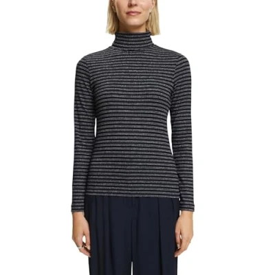 Abbildung von Esprit SLIM FIT Langarmshirt, Damen, Größe: Small, Navy