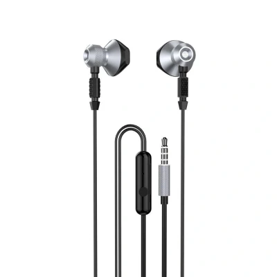 Abbildung von Dudao Metall In Ear Kopfhörer mit Kabel 3,5 mm Miniklinke grau (X2C Grau)