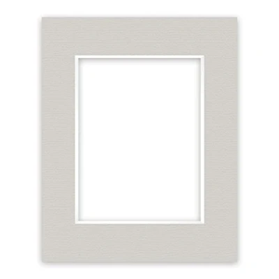 Abbildung von nielsen Conservation Passepartout Karton 1,5 mm Außenformat 24x30 cm für Bildformat 15x20 Kieselgrau (hellgrau) strukturierte Oberfläche
