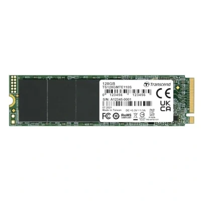 Abbildung von Transcend 128GB PCIe™ Gen3 x4 M.2 SSD 2280 für High End Anwendungen (Gaming, digitale Audio und Videoproduktionen, etc.); schnelle Übertragung (bis zu1.700 / 1.400 MB/s) TS128GMTE110S