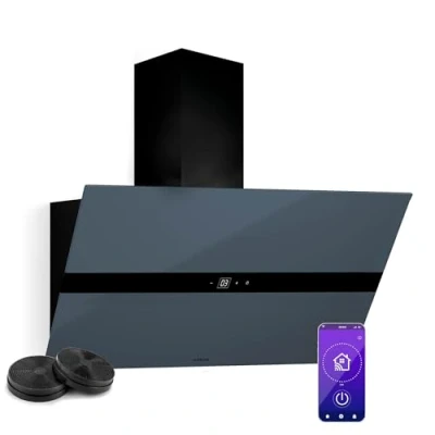 Abbildung von Klarstein Deckenhaube WiFusion 90 Serie CGCH7 90Gr 90, Dunstabzugshaube Abzughaube Abluft Umluft LED Wifi App