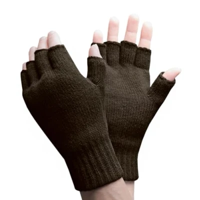 Abbildung von HEAT HOLDERS Warme Herren Winterhandschuhe, 2,3 Tog, Fleecefutter, isoliert, gestrickt, fingerlos, waldgrün, Einheitsgröße