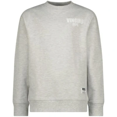 Abbildung von Vingino Basiccrew Sweatshirt für Kinder, Größe: 92, Fearless grey melee