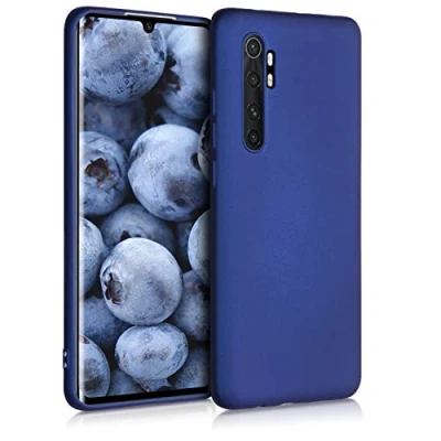 Abbildung von kwmobile Case kompatibel mit Xiaomi Mi Note 10 Lite Hülle Schutzhülle aus Silikon metallisch schimmernd Handyhülle Metallic Blau