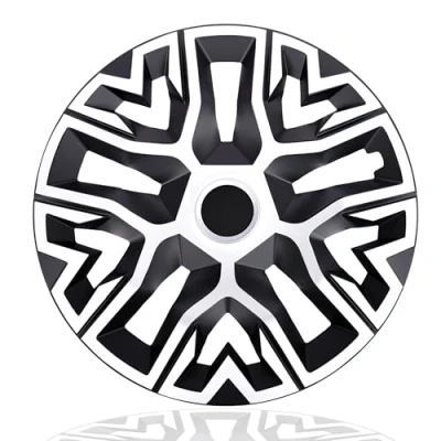 Abbildung von NRM The Best Bicolor White/Black Radkappen 16 Zoll für Stahlfelgen 16“ Radzierblenden 4er Set Weiß/Schwarz