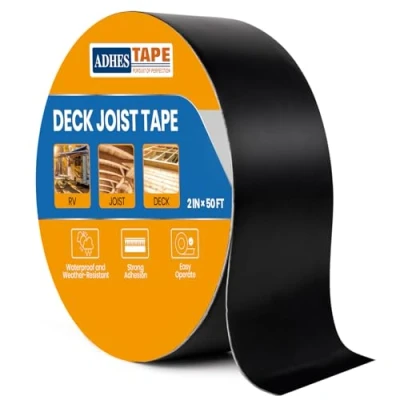 Abbildung von ADHES Butylband Dichtungsbänder 50mm x 15m, Wetterbeständig und Wasserdicht, Deckbalkenband Dach Reparaturband, Ideal für Holzdecks, Balken, Dächer den Außeneinsatz