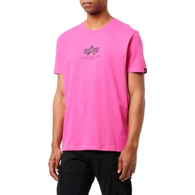 Abbildung von ALPHA INDUSTRIES Herren Basic T Ml Shirt, Rosa (Magenta), XL